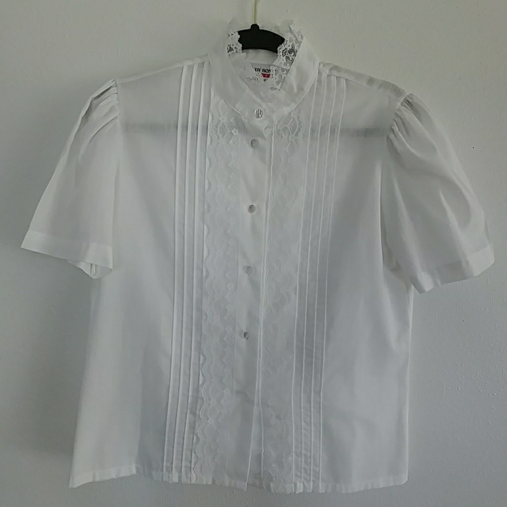 Vintage Judy Bond Lace Button Up~LOOK